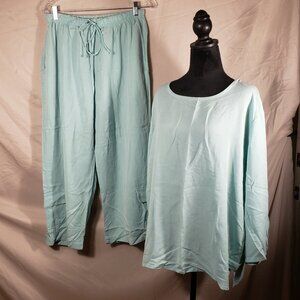 BY JJ Mint Green Two Piece Cotton Set - XL